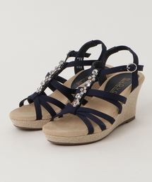 レディース サンダル NUOVO ヌオーヴォ FL BIJOU WG 7.5 NE60144 NAVY