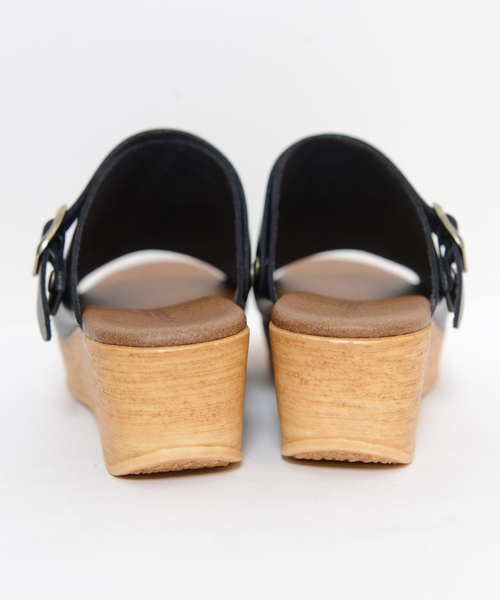 shopnikoniko(ショップニコニコ)の「日本製 厚底サンダル ウッドソール バックベルト 2way(サンダル・レディース・ホワイト/ブラック/ベージュ/ネイビー・LL/S/M/L)」の7枚目の写真