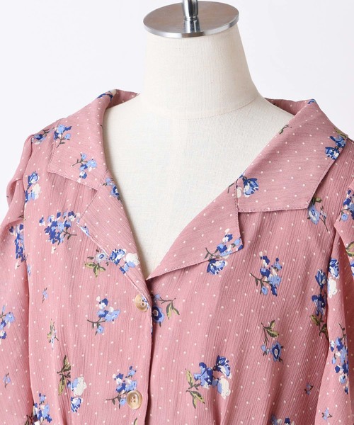 one after another NICE CLAUP（ワンアフターアナザーナイスクラップ）の「開襟ミニワンピース（ワンピース・レディース・ブラック/ブルー/ベージュ系その他/ピンク系その他・FREE）」の19枚目の写真