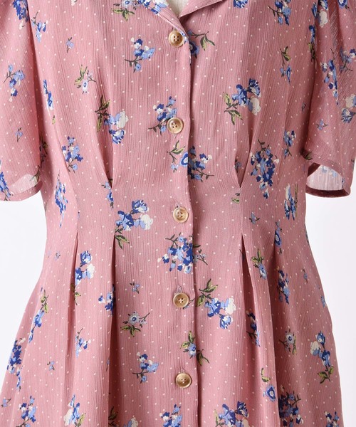 one after another NICE CLAUP（ワンアフターアナザーナイスクラップ）の「開襟ミニワンピース（ワンピース・レディース・ブラック/ブルー/ベージュ系その他/ピンク系その他・FREE）」の21枚目の写真