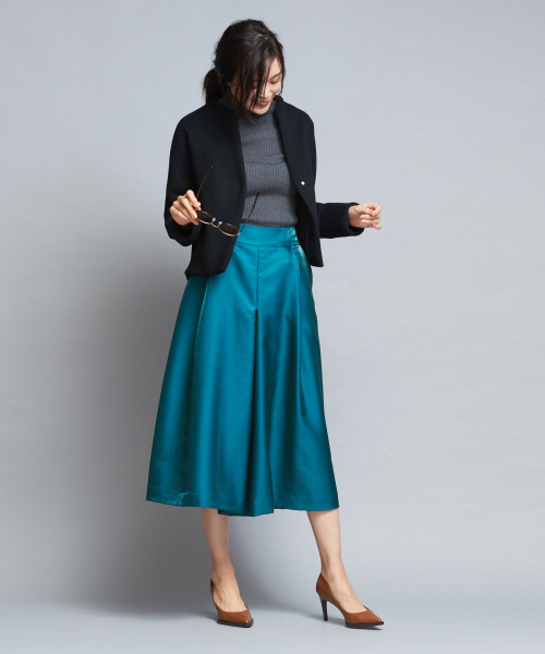 qualite（カリテ）の「ブライトウールボリュームパンツ（その他パンツ・レディース・ネイビー/グリーン・38/36/34）」の7枚目の写真