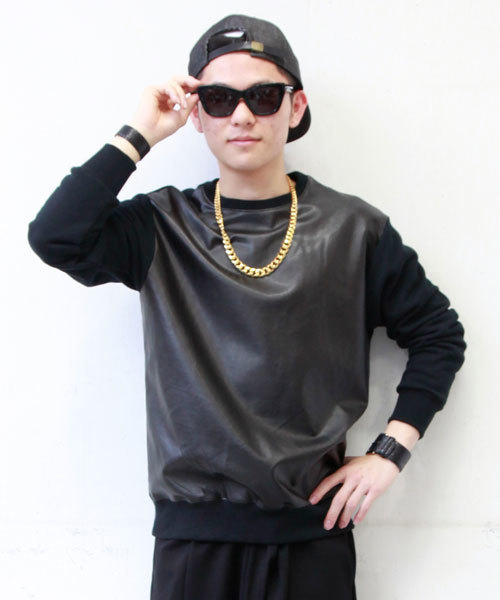 603（ロクマルサン）の「603 PVC切替スウェット（Tシャツ/カットソー・メンズ・ダークグレー/ホワイト/ブラック・FREE）」の4枚目の写真