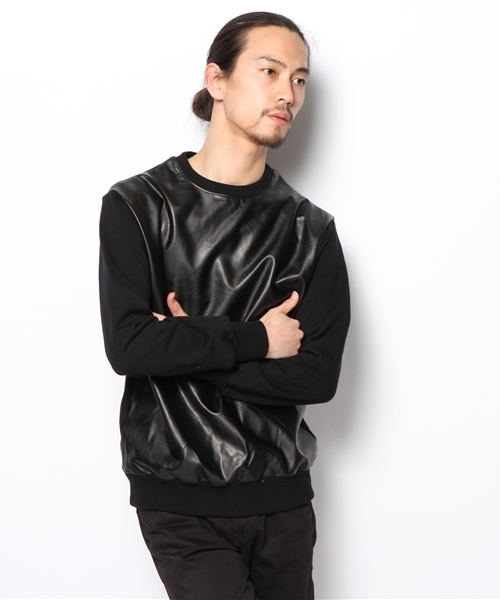 603（ロクマルサン）の「603 PVC切替スウェット（Tシャツ/カットソー・メンズ・ダークグレー/ホワイト/ブラック・FREE）」の6枚目の写真