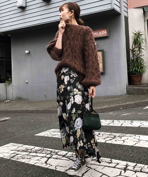 セール】MOHAIR BIG CABLE KNIT（ニット/セーター）｜Ameri（アメリ