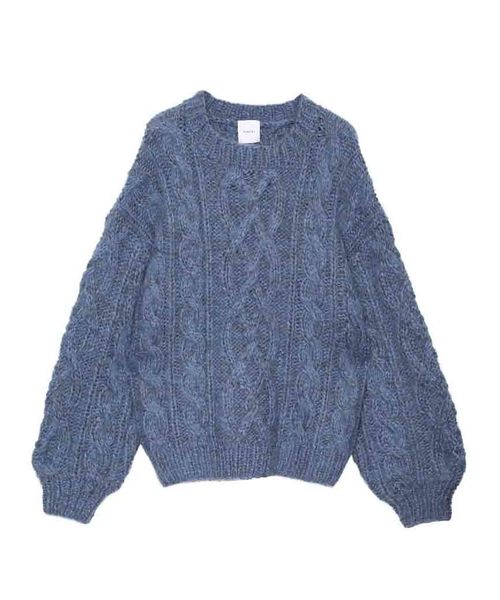 セール】MOHAIR BIG CABLE KNIT（ニット/セーター）｜Ameri（アメリ