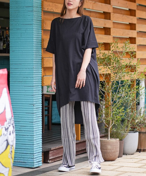 mili an deni(ミリアンデニ)の「綿100%モモンガBIGワンピース(ワンピース・レディース・チャコールグレー/ベージュ/ネイビー/グレー/キャメル/オフホワイト/ブラック/ラベンダー/サーモンピンク/オリーブ/アッシュグレー/サックスブルー/カーキ/ダークブルー・M/L)」の18枚目の写真