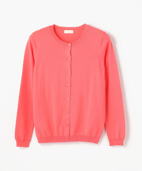 BALLSEY（ボールジィ）の「ハイツイストコットン クルーネックカーディガン（ニット/セーター・レディース・ブルー/ネイビー/ライトグリーン/ホワイト/ピンク/ライトグレー/ライトイエロー/ダークブラウン/レッド・L/S/M）」の8枚目の写真