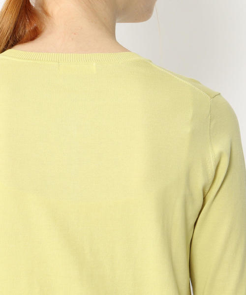 BALLSEY（ボールジィ）の「ハイツイストコットン クルーネックカーディガン（ニット/セーター・レディース・ブルー/ネイビー/ライトグリーン/ホワイト/ピンク/ライトグレー/ライトイエロー/ダークブラウン/レッド・L/S/M）」の22枚目の写真