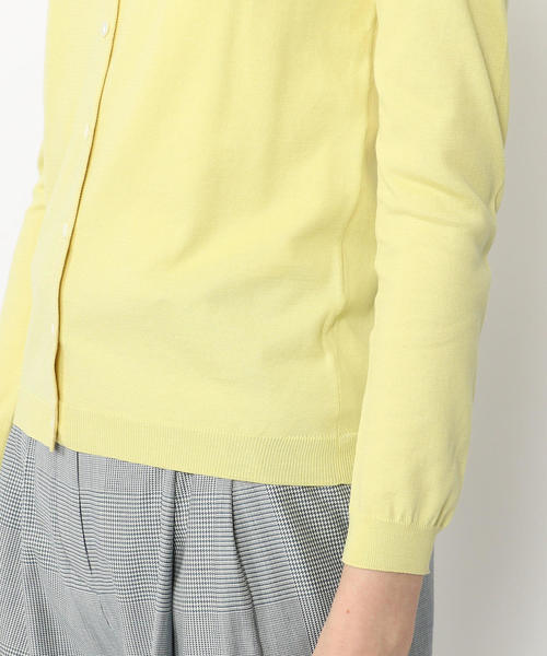 BALLSEY（ボールジィ）の「ハイツイストコットン クルーネックカーディガン（ニット/セーター・レディース・ブルー/ネイビー/ライトグリーン/ホワイト/ピンク/ライトグレー/ライトイエロー/ダークブラウン/レッド・L/S/M）」の11枚目の写真