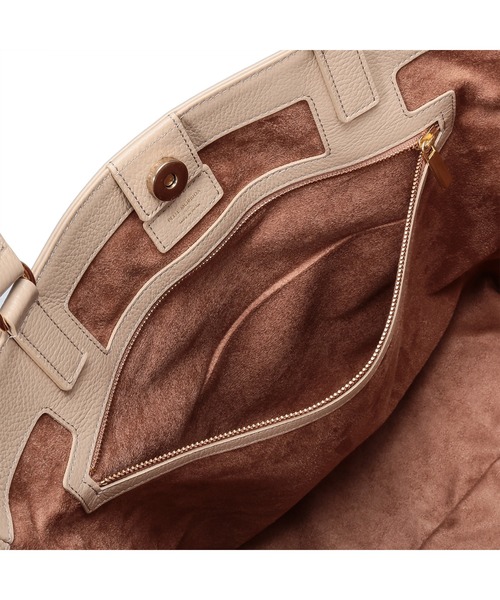 PELLE MORBIDA(ペッレモルビダ)の「VELA(ヴェーラ)横型トートバッグ(トートバッグ・レディース・ブラック/ベージュ/オレンジ・FREE)」の10枚目の写真