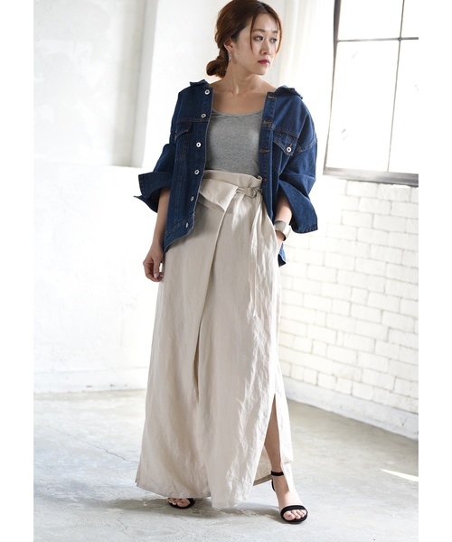 LHELBIE(レルビエ)の「オーバーサイズバックタックボタンデニムGジャン(デニムジャケット・レディース・インディゴブルー/ブルー・M)」の15枚目の写真