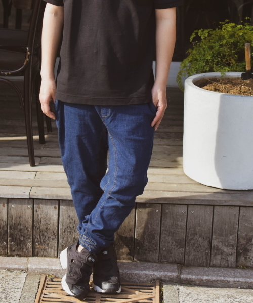 Bling Leads（ブリングリーズ）の「【Bl】サルエルジョガーパンツ（チノパンツ・メンズ・ブラック/ベージュ/ネイビー/カーキ/マルチ/ワンウォッシュ/ストライプ・MEDIUM/LARGE/X-LARGE）」の6枚目の写真