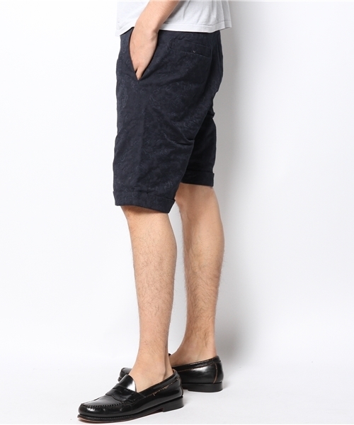 KATHARINE HAMNETT LONDON （キャサリンハムネットロンドン）の「PAISLEY JACQUARD / ペイズリ―ジャガードショーツ（その他パンツ・メンズ・グレー/ネイビー/ブラック/カーキ・LARGE/MEDIUM/AL）」の2枚目の写真