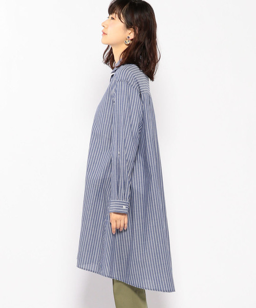 Petit Honfleur（プチオンフルール）の「◇カタログ掲載◇ストライプシャツワンピース（シャツワンピース・レディース・ネイビー/ブルー・11号/9号/13号）」の11枚目の写真