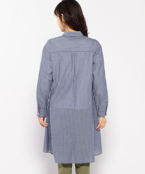 Petit Honfleur（プチオンフルール）の「◇カタログ掲載◇ストライプシャツワンピース（シャツワンピース・レディース・ネイビー/ブルー・11号/9号/13号）」の12枚目の写真