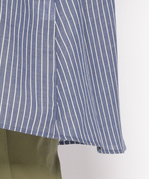 Petit Honfleur（プチオンフルール）の「◇カタログ掲載◇ストライプシャツワンピース（シャツワンピース・レディース・ネイビー/ブルー・11号/9号/13号）」の16枚目の写真