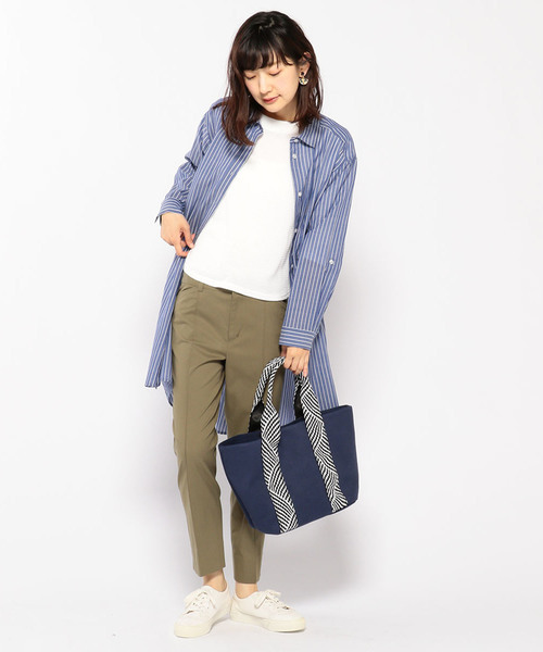 Petit Honfleur（プチオンフルール）の「◇カタログ掲載◇ストライプシャツワンピース（シャツワンピース・レディース・ネイビー/ブルー・11号/9号/13号）」の18枚目の写真