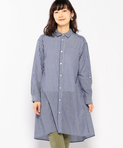 Petit Honfleur（プチオンフルール）の「◇カタログ掲載◇ストライプシャツワンピース（シャツワンピース・レディース・ネイビー/ブルー・11号/9号/13号）」の20枚目の写真