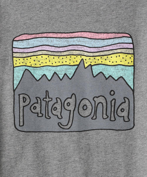 patagonia（パタゴニア）の「【patagonia(パタゴニア)】/FitzRoy T（Tシャツ/カットソー・キッズ・ネイビー/ライラック/ピンク/グレー・3T/5T/4T）」の9枚目の写真