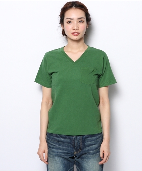 BEAMS BOY（ビームスボーイ）の「HANES / POCKET V-NECK TEE（Tシャツ/カットソー・レディース・ネイビー/ホワイト/ライトグレー/レッド/グリーン/ブルー・ONE SIZE）」の7枚目の写真