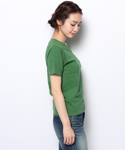 BEAMS BOY（ビームスボーイ）の「HANES / POCKET V-NECK TEE（Tシャツ/カットソー・レディース・ネイビー/ホワイト/ライトグレー/レッド/グリーン/ブルー・ONE SIZE）」の8枚目の写真