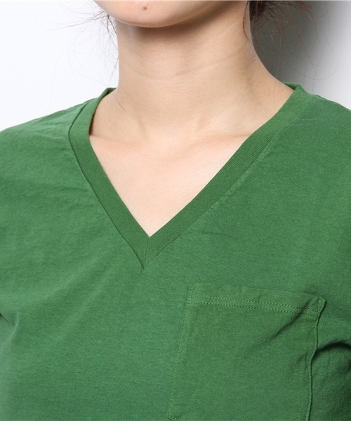 BEAMS BOY（ビームスボーイ）の「HANES / POCKET V-NECK TEE（Tシャツ/カットソー・レディース・ネイビー/ホワイト/ライトグレー/レッド/グリーン/ブルー・ONE SIZE）」の10枚目の写真