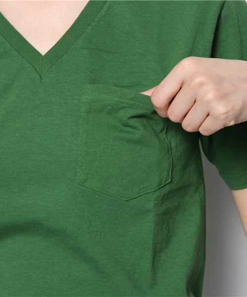 BEAMS BOY（ビームスボーイ）の「HANES / POCKET V-NECK TEE（Tシャツ/カットソー・レディース・ネイビー/ホワイト/ライトグレー/レッド/グリーン/ブルー・ONE SIZE）」の12枚目の写真