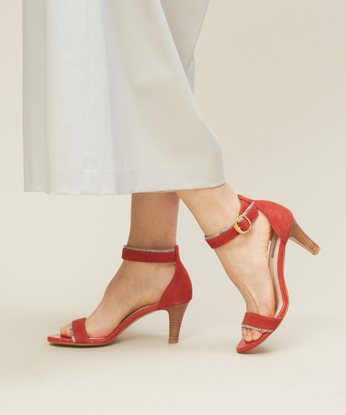 Au BANNISTER（オゥバニスター）の「キリカエアンクルストラップサンダル（サンダル・レディース・ブラック/ネイビー/レッド/ピンクゴールド・38/35/36/37/39）」の17枚目の写真