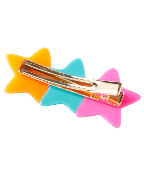 X-girl（エックスガール）の「STARS HAIR CLIP（バレッタ/ヘアクリップ・レディース・マルチ/ブラック/ブルー・ONE SIZE）」の4枚目の写真