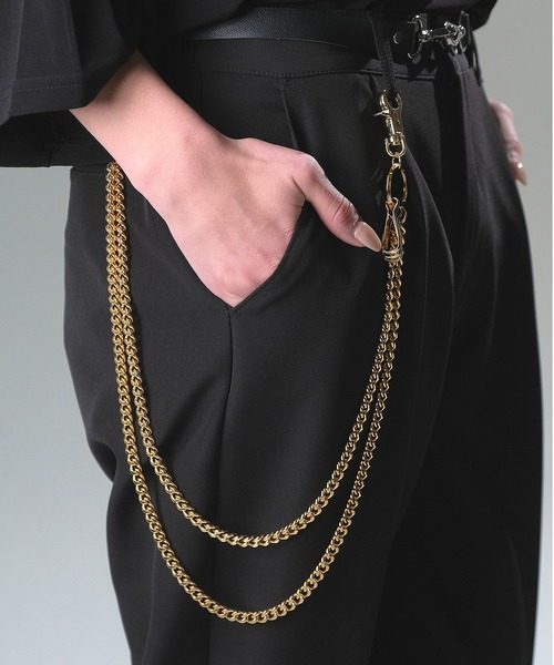 an meets zakka(アンミツザッカ)の「an meets zakka 2連ウォレットチェーン(ウォレットチェーン・メンズ・ガンメタ/シルバー/ゴールド/アンティークゴールド/アンティークシルバー・ONE SIZE)」の4枚目の写真