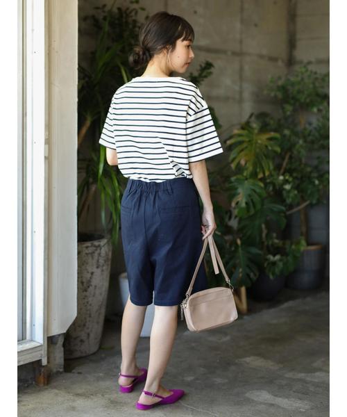 CRAFT STANDARD BOUTIQUE（クラフトスタンダードブティック）の「衿配色ボーダーカットBIGプルオーバー●（Tシャツ/カットソー・レディース・ネイビー/アイボリー・L/M）」の9枚目の写真