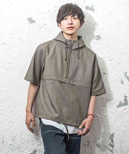 MinoriTY（マイノリティ）の「半袖アノラック レトロチェック ビッグシルエット（シャツ/ブラウス・メンズ・その他1/その他・L/M）」の2枚目の写真