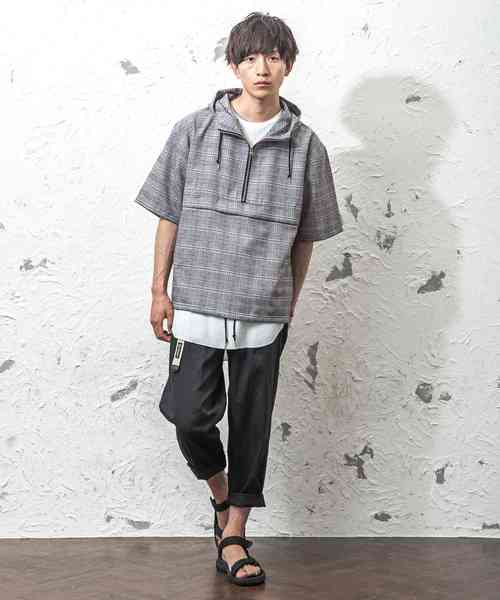 MinoriTY（マイノリティ）の「半袖アノラック レトロチェック ビッグシルエット（シャツ/ブラウス・メンズ・その他1/その他・L/M）」の3枚目の写真