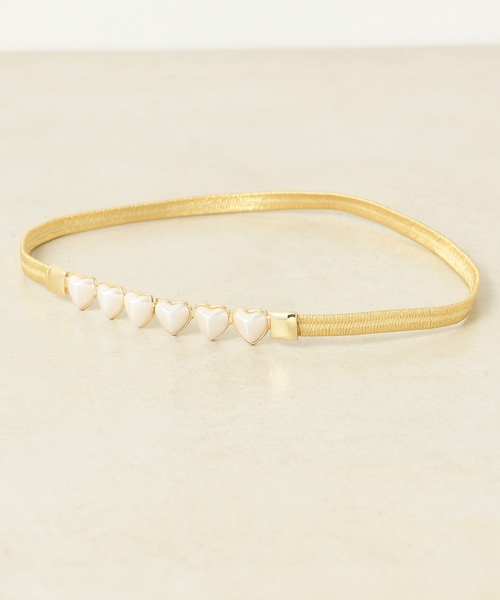 one after another NICE CLAUP(ワンアフターアナザーナイスクラップ)の「ゴムベルト(ベルト・レディース・オフホワイト/その他11・FREE)」の1枚目の写真