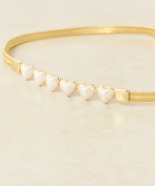 one after another NICE CLAUP(ワンアフターアナザーナイスクラップ)の「ゴムベルト(ベルト・レディース・オフホワイト/その他11・FREE)」の7枚目の写真