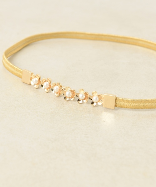 one after another NICE CLAUP(ワンアフターアナザーナイスクラップ)の「ゴムベルト(ベルト・レディース・オフホワイト/その他11・FREE)」の4枚目の写真