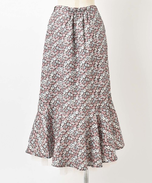one after another NICE CLAUP（ワンアフターアナザーナイスクラップ）の「【Flower Collection】フラワー裾チュールスカート（スカート・レディース・ブラウン/ラベンダー・FREE）」の13枚目の写真