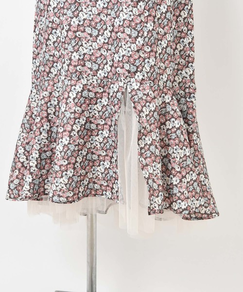 one after another NICE CLAUP（ワンアフターアナザーナイスクラップ）の「【Flower Collection】フラワー裾チュールスカート（スカート・レディース・ブラウン/ラベンダー・FREE）」の22枚目の写真