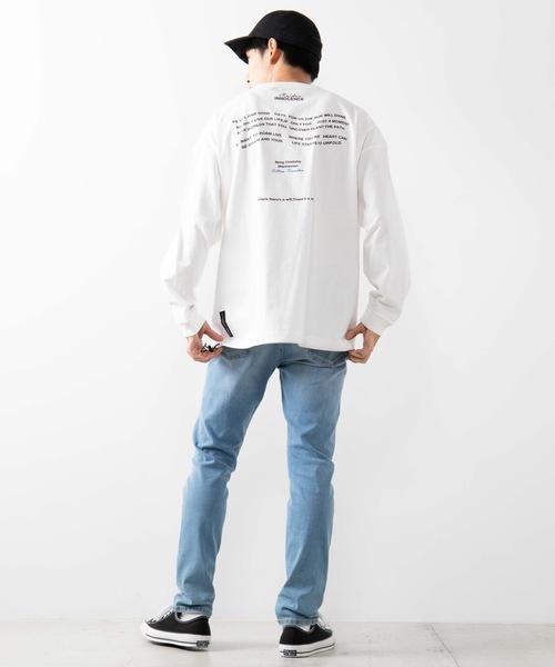 WEGO（ウィゴー）の「WEGO/カラーロゴ刺繍ロンＴ（Tシャツ/カットソー・メンズ・ホワイト/ブラック/パープル・MEDIUM/LARGE）」の16枚目の写真