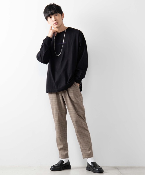 WEGO（ウィゴー）の「WEGO/カラーロゴ刺繍ロンＴ（Tシャツ/カットソー・メンズ・ホワイト/ブラック/パープル・MEDIUM/LARGE）」の17枚目の写真