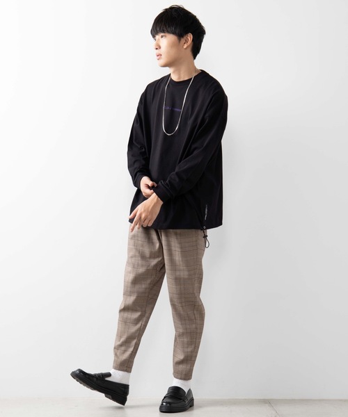 WEGO（ウィゴー）の「WEGO/カラーロゴ刺繍ロンＴ（Tシャツ/カットソー・メンズ・ホワイト/ブラック/パープル・MEDIUM/LARGE）」の18枚目の写真