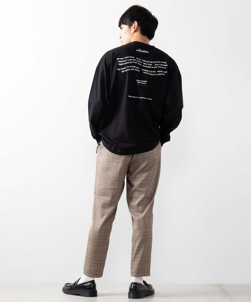 WEGO（ウィゴー）の「WEGO/カラーロゴ刺繍ロンＴ（Tシャツ/カットソー・メンズ・ホワイト/ブラック/パープル・MEDIUM/LARGE）」の19枚目の写真