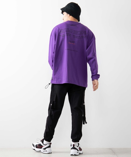 WEGO（ウィゴー）の「WEGO/カラーロゴ刺繍ロンＴ（Tシャツ/カットソー・メンズ・ホワイト/ブラック/パープル・MEDIUM/LARGE）」の22枚目の写真