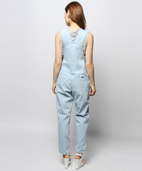 goocy(グースィー)の「サンカクポケットオーバーオール(サロペット/オーバーオール・レディース・ホワイト/ブルー・FREE)」の5枚目の写真