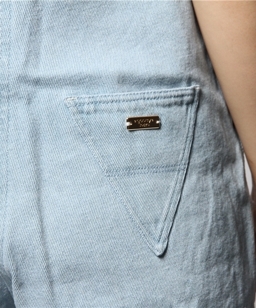 goocy(グースィー)の「サンカクポケットオーバーオール(サロペット/オーバーオール・レディース・ホワイト/ブルー・FREE)」の8枚目の写真