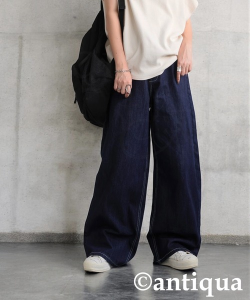 antiqua（アンティカ）の「ワイドデニムパンツ（デニムパンツ）」 - WEAR