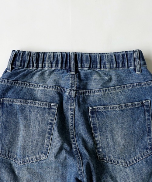 antiqua(アンティカ)の「ワイドデニムパンツ(デニムパンツ・レディース・ブルー/ノンウォッシュ/カーキ/キャメル/ブラック/ナチュラル・S/M/L)」の9枚目の写真