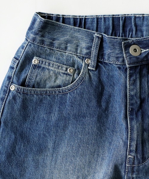 antiqua(アンティカ)の「ワイドデニムパンツ(デニムパンツ・レディース・ブルー/ノンウォッシュ/カーキ/キャメル/ブラック/ナチュラル・S/M/L)」の11枚目の写真