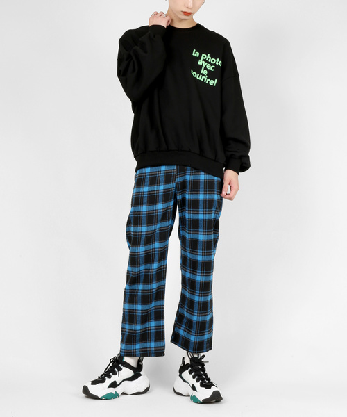 DING（ディング）の「DING/チェック柄イージーパンツ（その他パンツ・レディース・グリーン/ブラック/レッド/ブルー・FREE）」の12枚目の写真