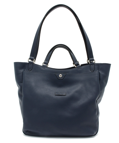 Daniel & Bob（ダニエル&ボブ）の「Daniel & Bob / 別注"CERCATORE"IDISレザートート（トートバッグ・メンズ・ダークブラウン/ネイビー・ONE SIZE）」の2枚目の写真